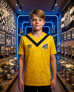 Santos Kids Kit Third 2024/25 - Umbro - Yellow - Front View | Sant Sport