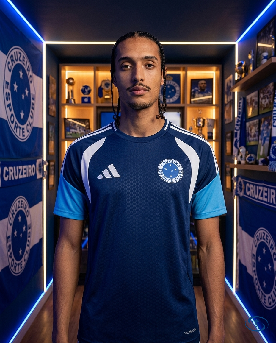 Camisa Cruzeiro 2026/27 Treino Adidas Masculina - Azul Escuro - Front View | Sant Sport
