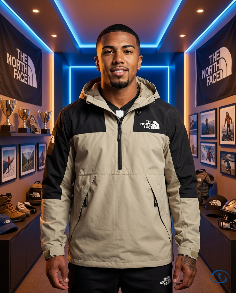 The North Face Men's - Grey Windbreaker - Front View | Sant Sport