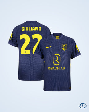 Atletico Madrid Away Giuliano 22 Shirt 2025-2026 Player Version (Official Cup Printing)