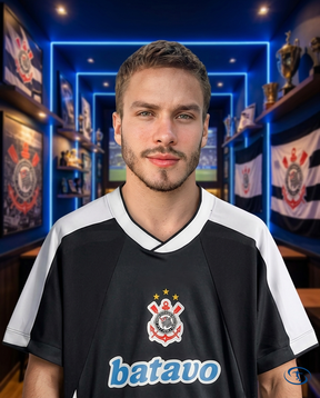 Corinthians Mundial Jersey Retro 2000 Men's - Black - Badge Close-Up | Sant Sport