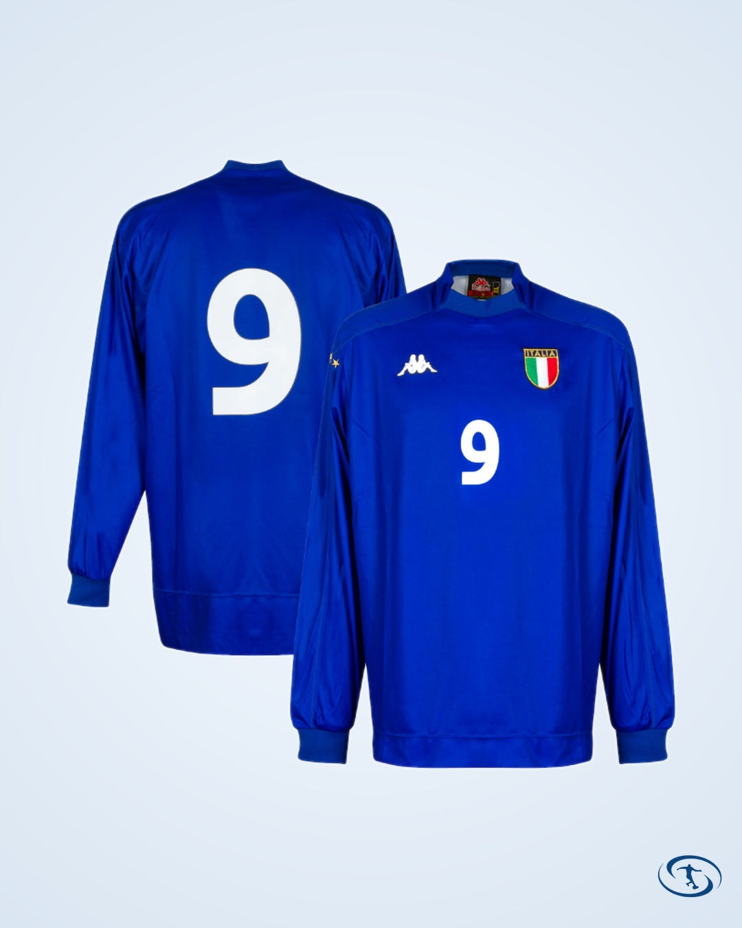 Italy 1999-2000 Home Shirt L/S NEW Condition Match Issue No.9 (Inzaghi) - Size XL - Men's