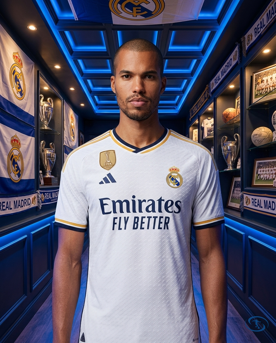 Camisa Real Madrid Home 23/24 - Versão Jogador Adidas Masculino - Branco - Front View | Sant Sport