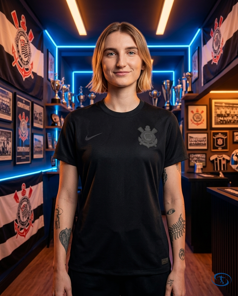 Corinthians Jersey Away 2024/25 Nike Women's - Black - Front View | Sant Sport