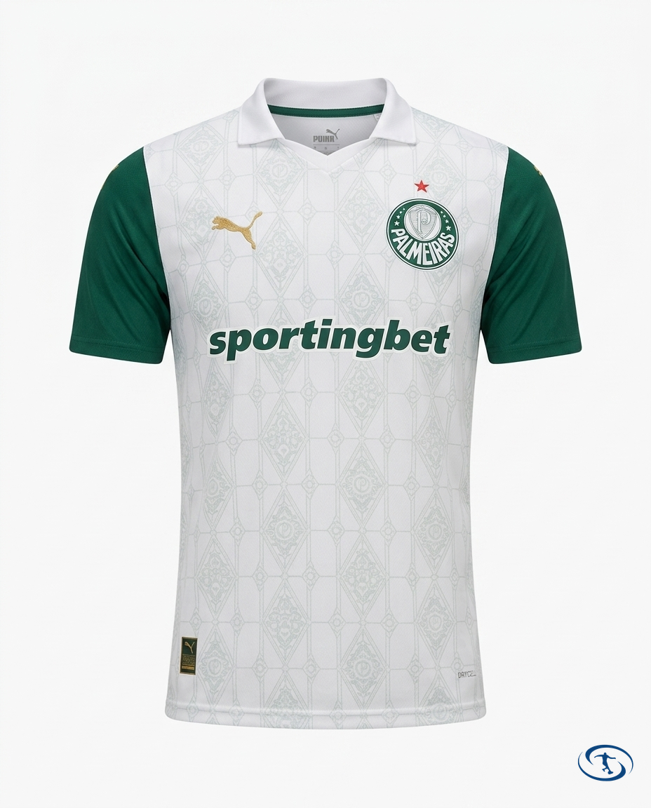 Palmeiras Jersey Away 2025/26 - Player Version Puma Men's - White - Packshot | Sant Sport