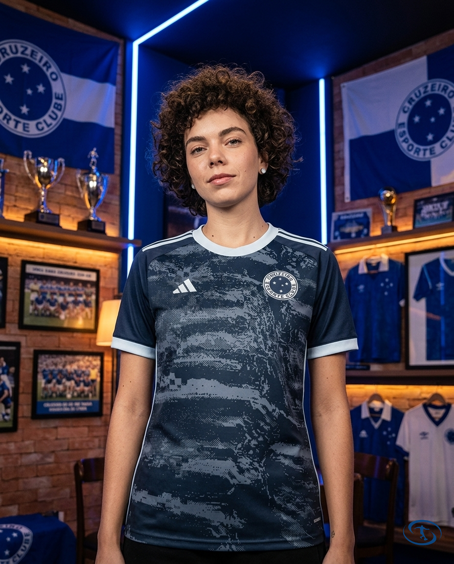 Camisa Cruzeiro III 2024/25 - Feminina Adidas - Azul - Front View | Sant Sport