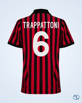 AC Milan Retro Home Player Shirt 1963 (Retro Flock Printing) - Men's