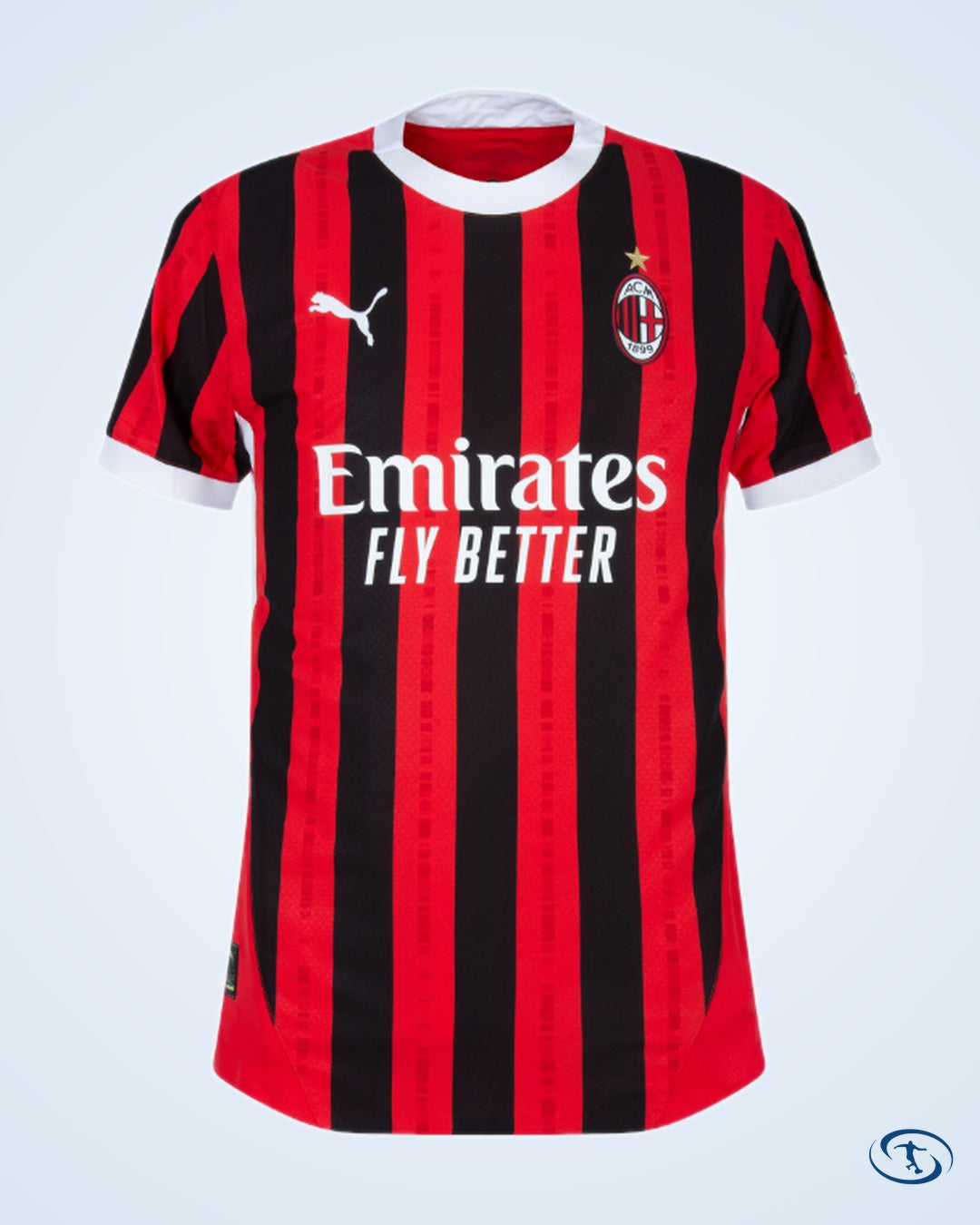 AC Milan Authentic Home Theo 19 Shirt 2024-2025 (Serie A) - Men's | Sant Sport
