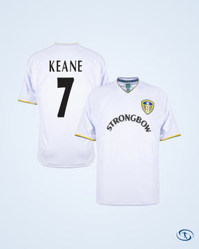 Score Draw Leeds United Retro Home Shirt 2000-2002 Fan Version (Retro Flex Printing)