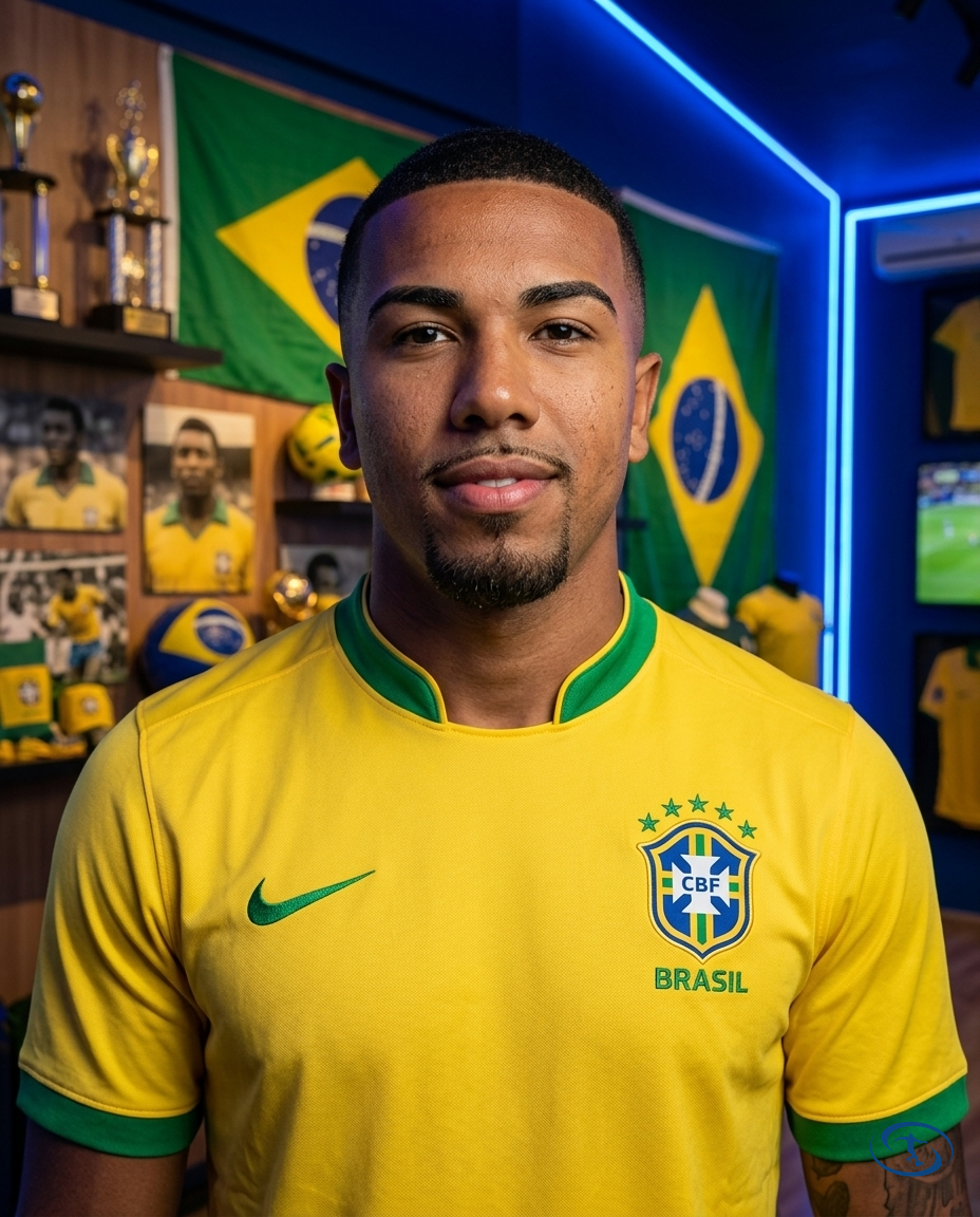 Camisa Seleção Brasileira Retrô 2006 Torcedor Nike Masculina - Amarelo - Badge Close-Up | Sant Sport