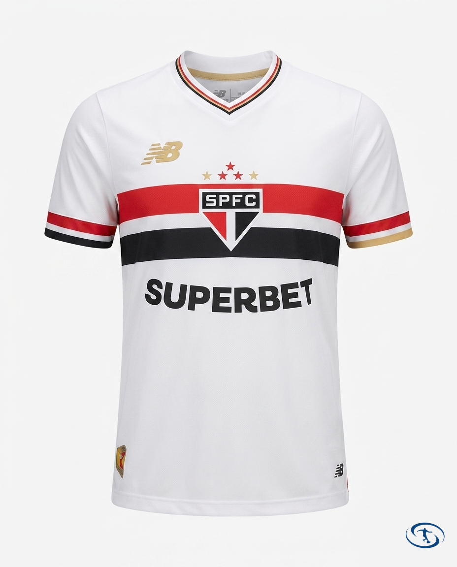 Sao Paulo FC Jersey Home 2025/26 - New Balance Women's - White - Packshot | Sant Sport