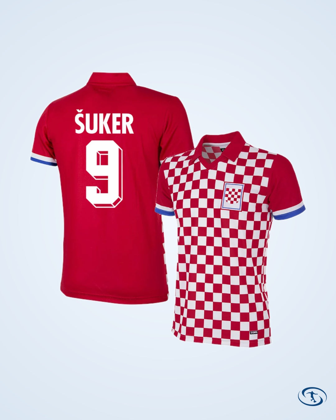 Croatia Home Retro Shirt 1991-1992 (Retro Flock Printing) - Men's