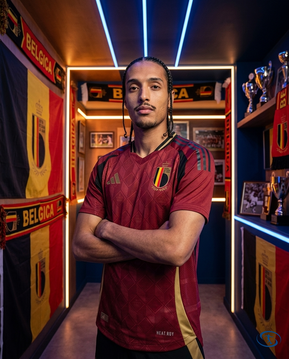 Camisa Bélgica Home 24/25 - Jogador Adidas Masculino - Vinho - Side View | Sant Sport