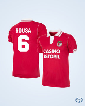 S.L. Benfica Home Player Number Retro Shirt 1992-1993 (Retro Flock Printing) - Men's