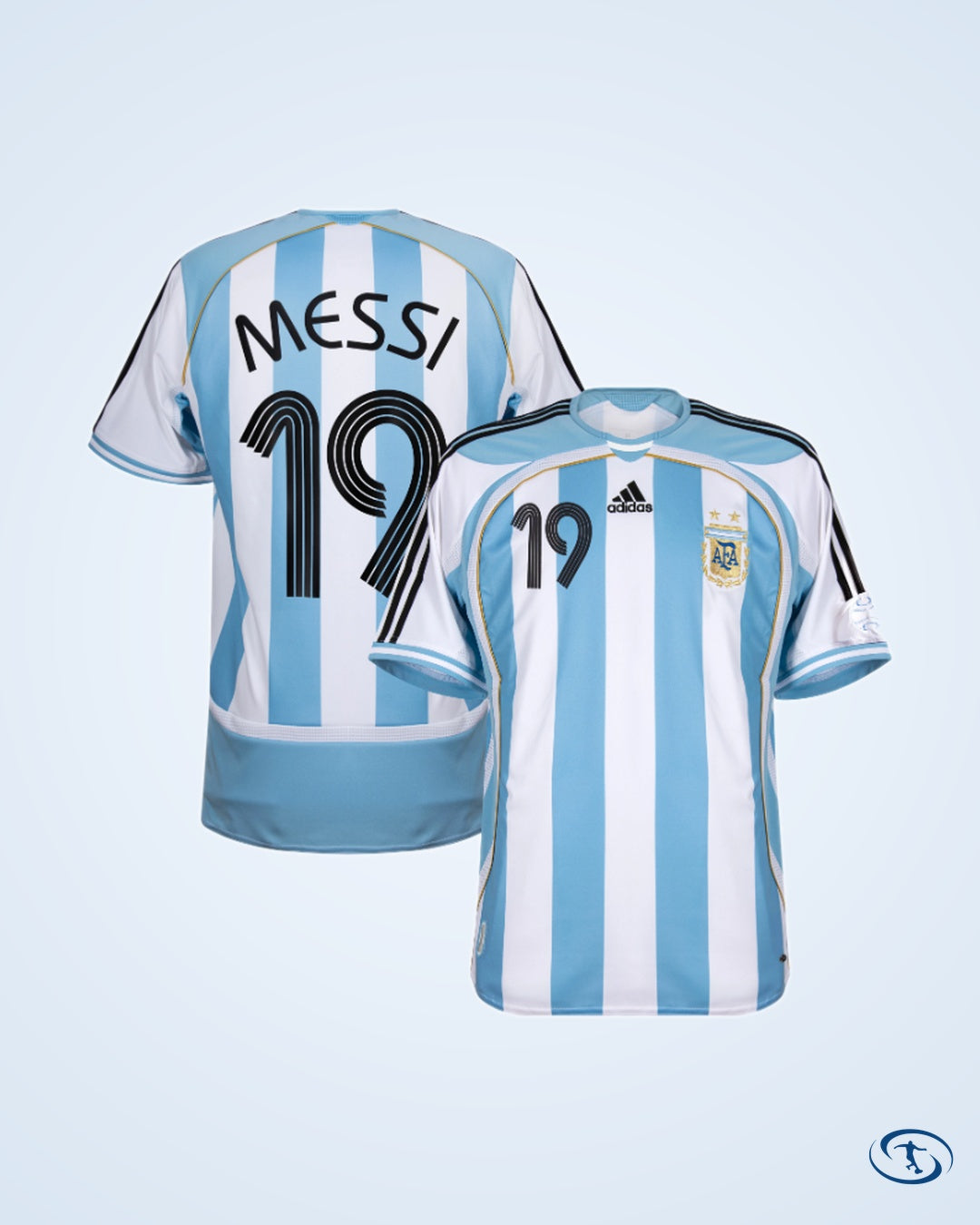 Argentina Home Messi 19 Shirt 2006 (Reissue) - Men's