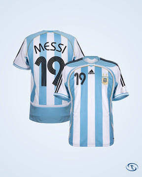Argentina Home Messi 19 Shirt 2006 (Reissue) - Men's