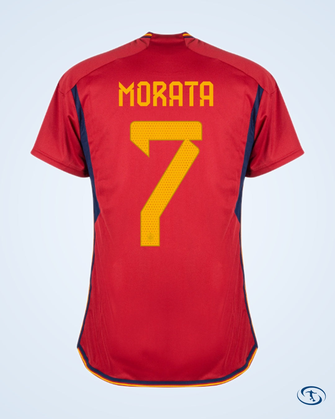 Spain Home Morata 7 Shirt 2022-2023 (Official Printing) - Men's