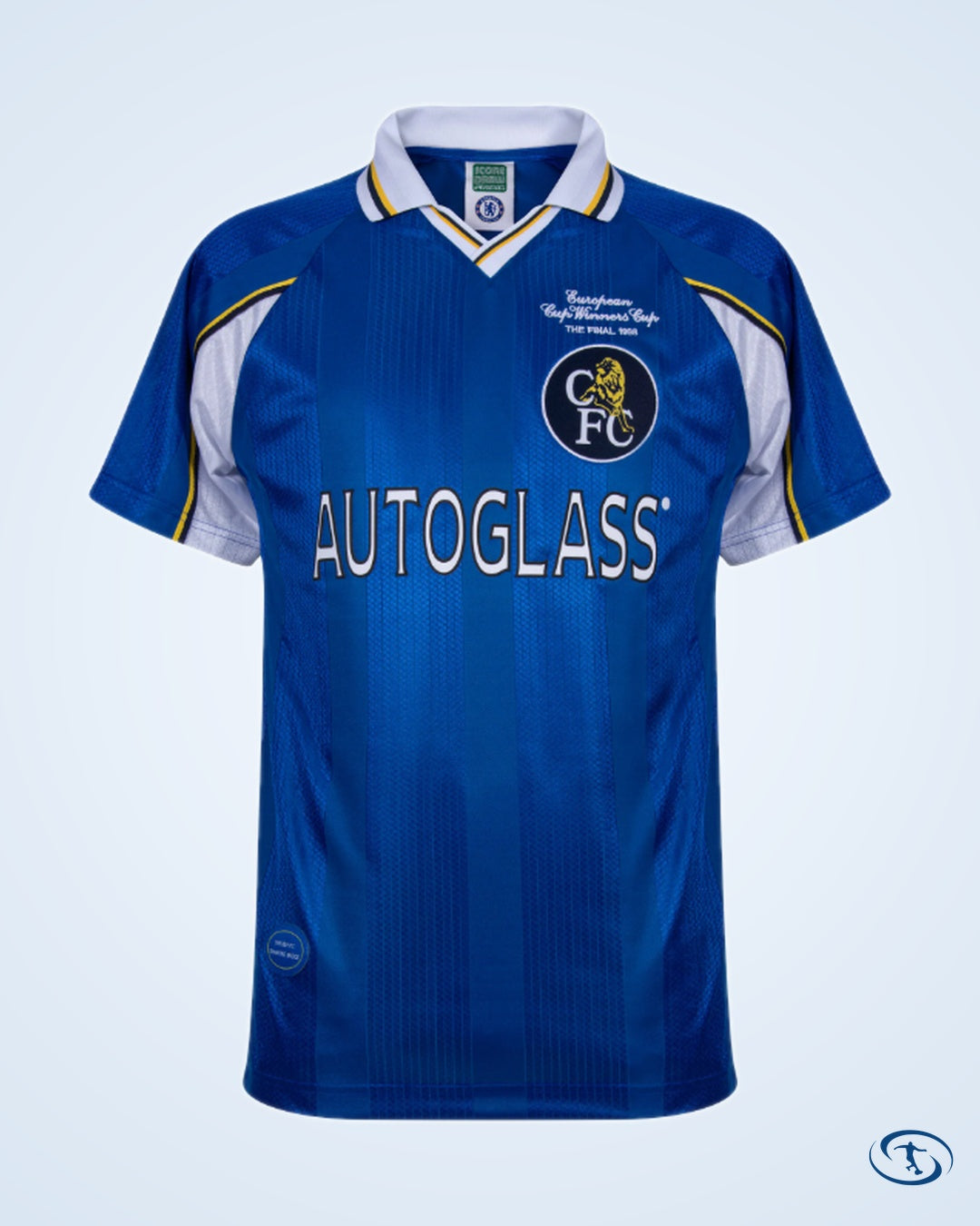 Score Draw Chelsea Retro Home ECWC Flo 19 Shirt 1998-1999 (Retro Flex Printing) - Men's | Sant Sport