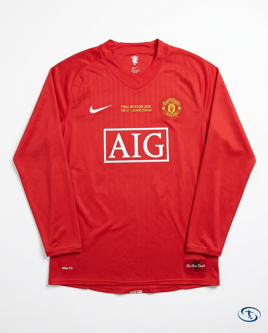 Manchester United Jersey Long Sleeve Home Retro 2007/2008 - Packshot | Sant Sport