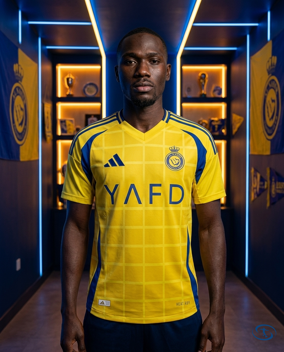 Camisa Al-Nassr Home 2024/25 Jogador Adidas Masculino - Amarela e Azul - Front View | Sant Sport