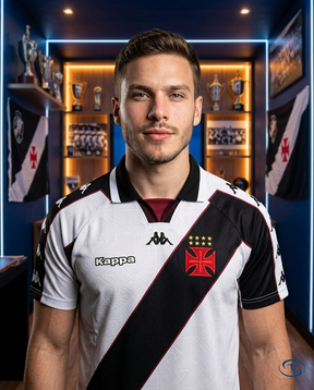 Vasco da Gama Jersey Retro 1997/98 Kappa Men's - White - Badge Close-Up | Sant Sport