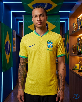 Camisa Seleção Brasileira Home 2022 Torcedor Nike Masculina - Amarela - Front View | Sant Sport
