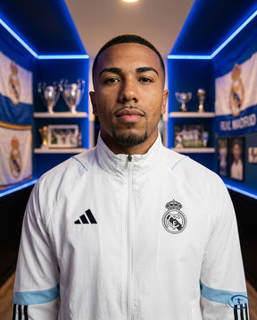 Corta Vento Real Madrid Adidas Masculino - Branco - Badge Close-Up | Sant Sport