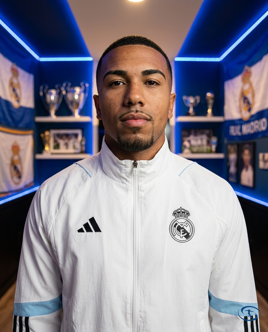 Corta Vento Real Madrid Adidas Masculino - Branco - Badge Close-Up | Sant Sport