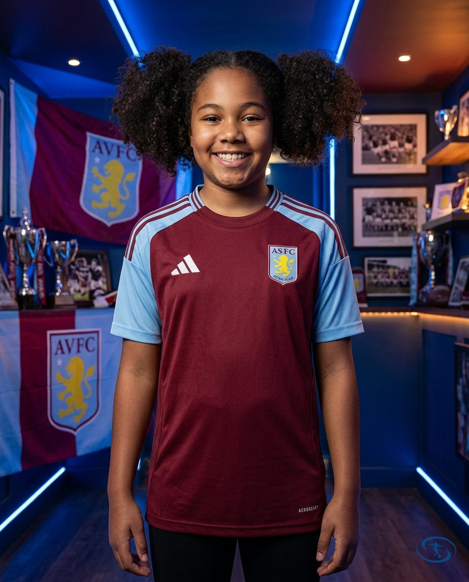 Conjunto Infantil Aston Villa Home 24/25 - Vinho - Front View | Sant Sport