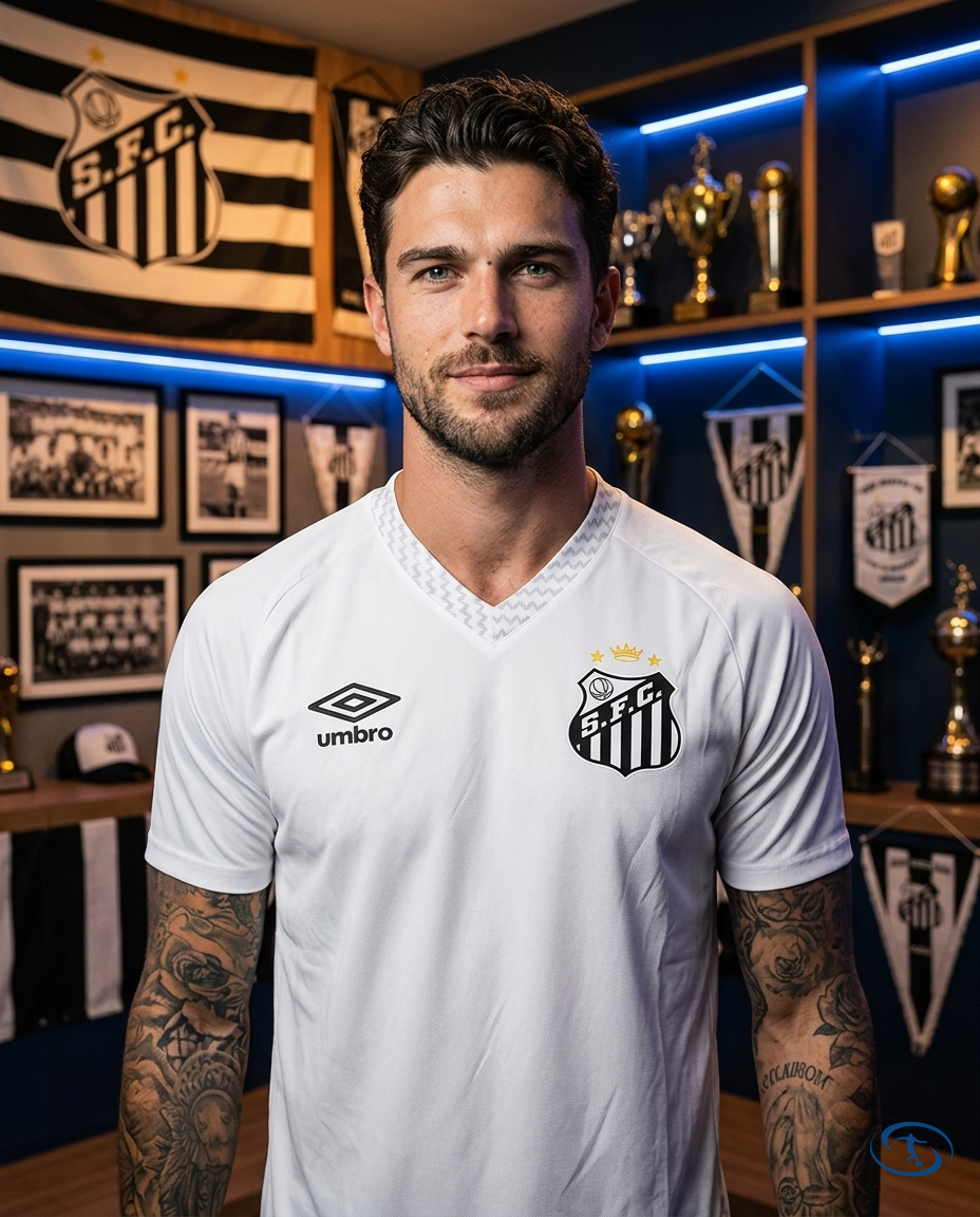 Santos Jersey Home 2025/26 - Umbro Men's - White - Front View | Sant Sport