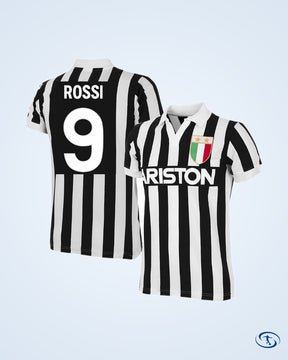 Juventus Rossi 9 Home Retro Shirt 1984-1985 - Men's