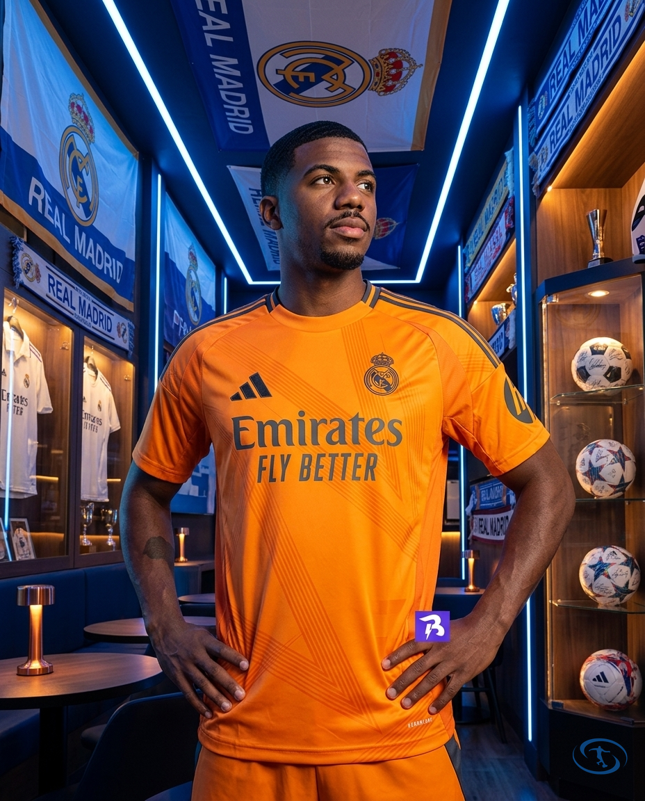 Camisa Real Madrid Away 24/25 - Torcedor Adidas Masculino - Laranja - Front View | Sant Sport