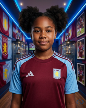 Conjunto Infantil Aston Villa Home 24/25 - Vinho - Badge Close-Up | Sant Sport