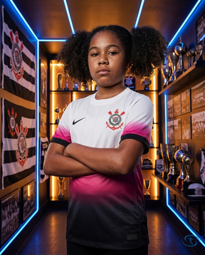 Corinthians Kids Kit Home 24/25 Nike - White e Preto - Side View | Sant Sport