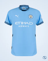Man City Home Authentic Shirt 2024-2025 (Boxed) - Men's
