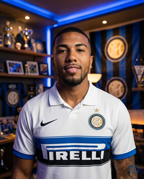 Camisa Inter de Milão Away Retrô 2009/10 - Torcedor Nike Masculina - Branco - Badge Close-Up | Sant Sport