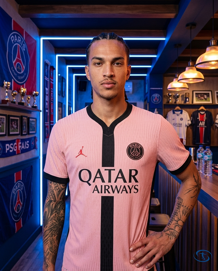 Camisa Paris Saint Germain - PSG Third 24/25 - Torcedor Nike Jordan Masculino - Rosa - Front View | Sant Sport