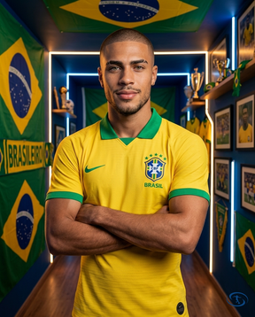 Camisa Seleção Brasileira Retrô 2019 Torcedor Nike Masculina - Amarelo - Side View | Sant Sport