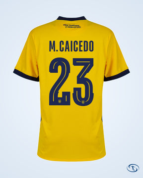Marathon Ecuador Authentic Home M.Caicedo 23 Shirt 2026-2027 (Fan Style Printing) - Men's
