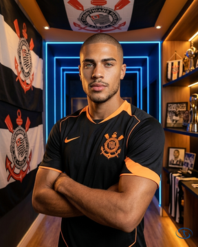 Corinthians Jersey Third 2025/26 Player Version Nike Men's - Black e Laranja - Side View | Sant Sport