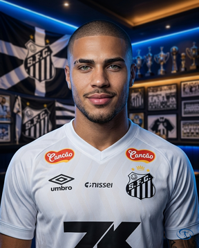 Santos Jersey Home 2025/26 w/ Sponsors - Umbro Men's - White - Badge Close-Up | Sant Sport