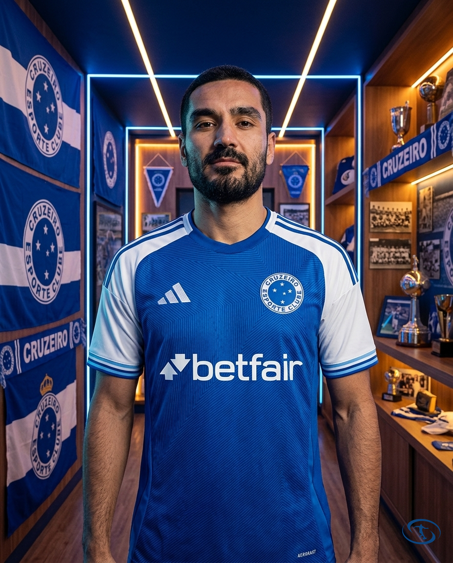 Camisa Cruzeiro Home 2025/26 Sem Patrocínios - Torcedor Adidas Masculino - Azul - Front View | Sant Sport