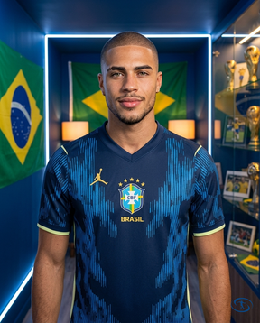 PRONTA ENTREGA - Camisa Brasil Away 2026/27 Torcedor Nike Masculino - Azul - Front View | Sant Sport