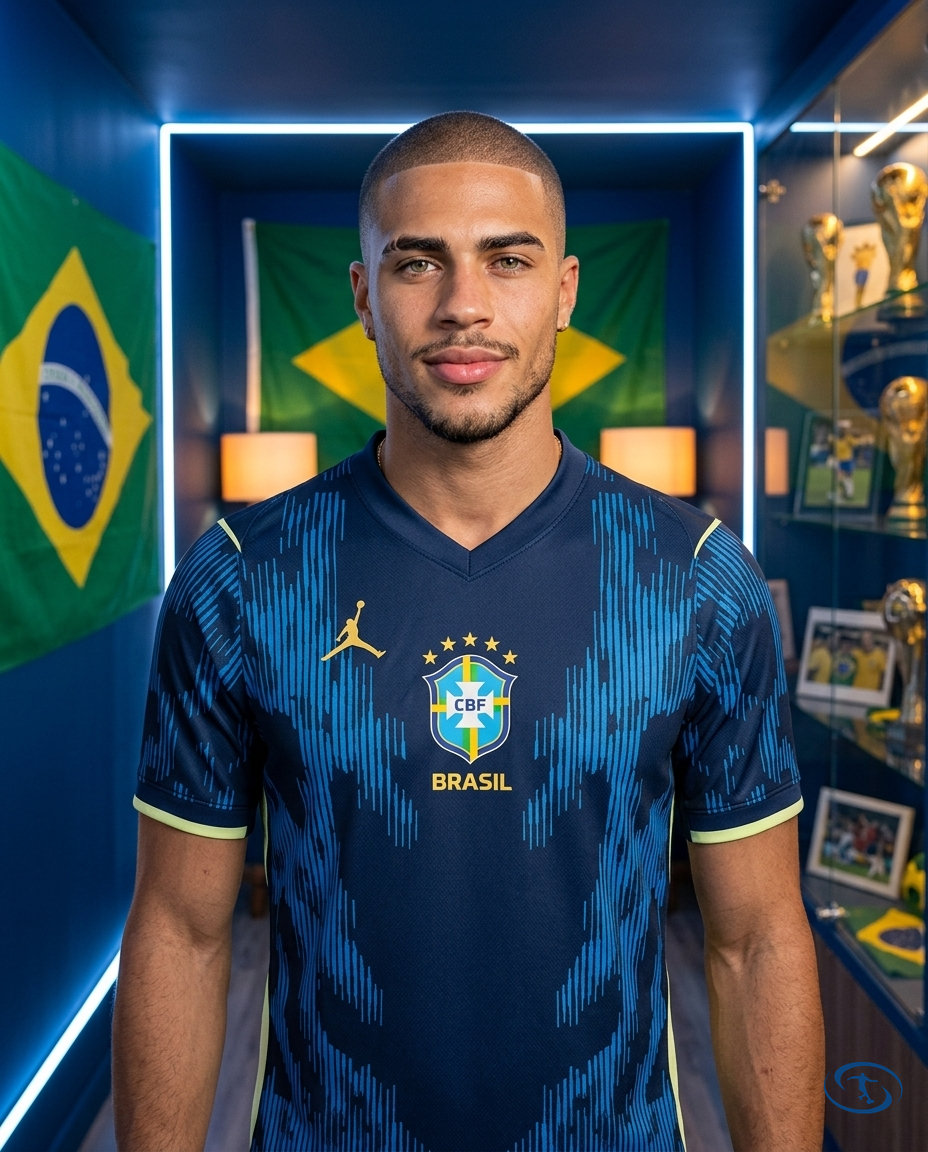 PRONTA ENTREGA - Camisa Brasil Away 2026/27 Torcedor Nike Masculino - Azul - Front View | Sant Sport