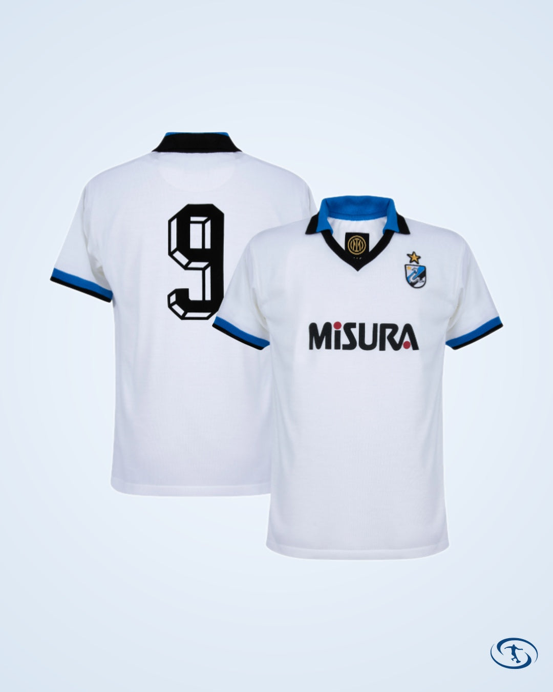 Inter Milan Away Retro No.9 (Altobelli) Shirt 1996 (Retro Flock Printing) - Men's