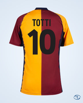 AS Roma Home Player Number Retro Shirt 2001-2002 (Fan Style Printing) - Men's