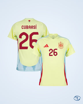 Spain Away Player Number Shirt 2024-2025 Fan Version (Official Printing)