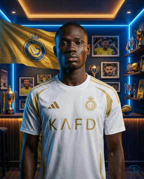 Camisa Al-Nassr Third 24/25 - Torcedor Adidas Masculino - Branco e Dourado - Front View | Sant Sport