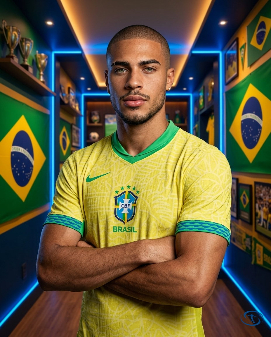 Camisa Seleção Brasileira I Home 24/25 - Torcedor Nike Masculina - Amarelo - Side View | Sant Sport