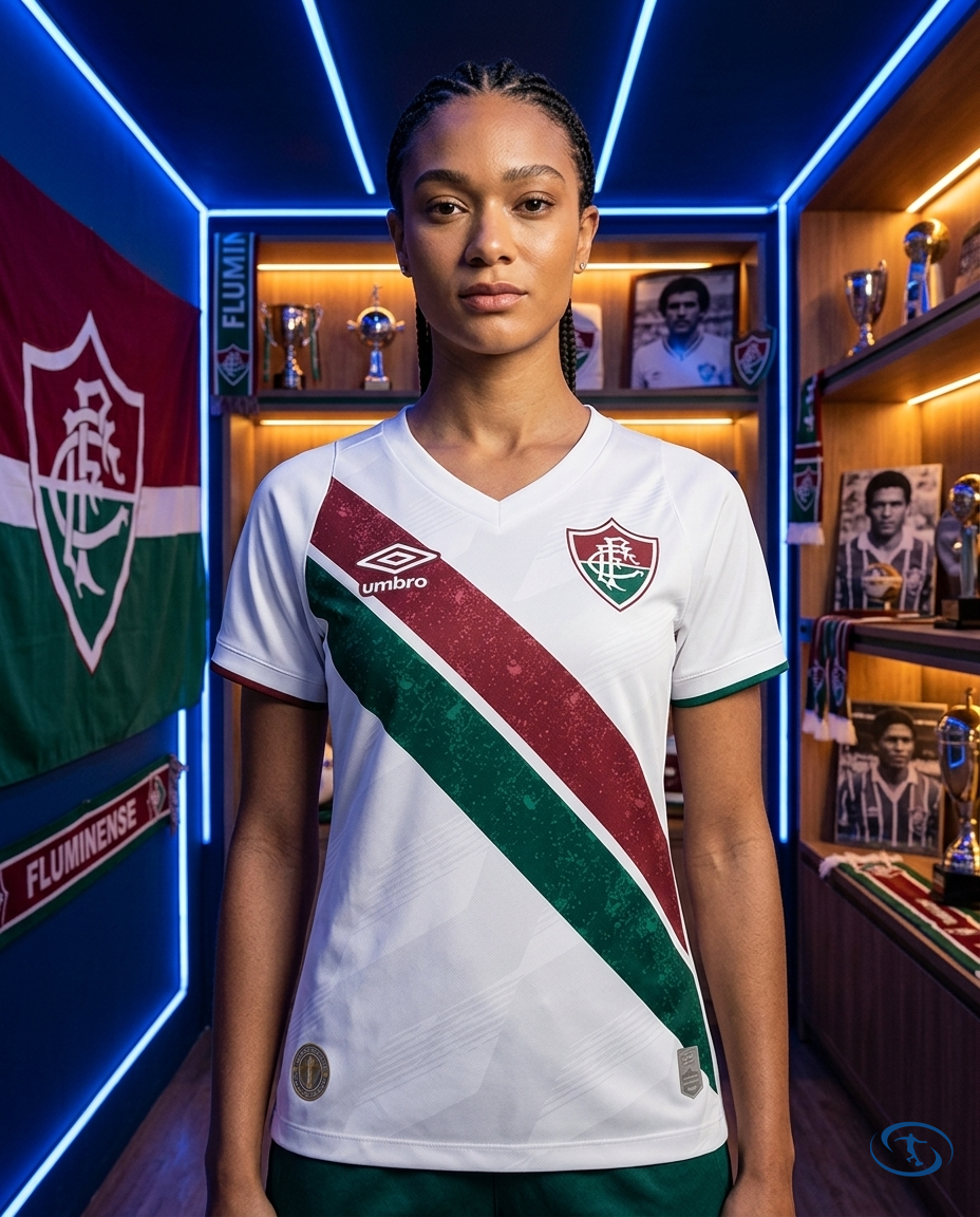 Camisa Fluminense Away 2024/25 Torcedor Umbro Feminina - Branco - Front View | Sant Sport
